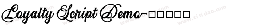 Loyalty Script Demo字体转换